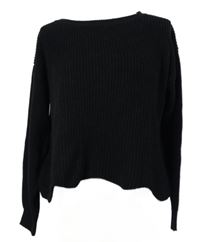 Dámský černý crop svetr Ever.me 