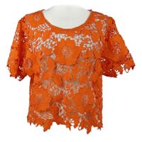 Dámská červená krajková crop halenka Atmosphere 