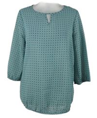 Dámská tmavomodro-modrá vzorovaná šifonová halenka Charles Vögele