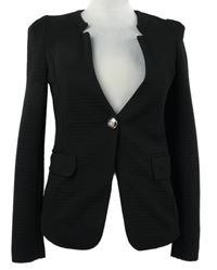 Dámske čierne vzorované sako