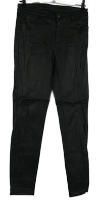 Dámské černé koženkové skinny kalhoty Calzedonia 