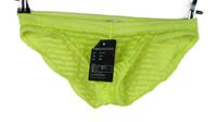 Nové - Pánske neónově zelené pruhované slipy