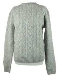 Pánský šedý vzorovaný vlněný svetr Primark 