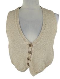 Dámská béžová svetrová crop vesta Primark 