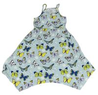 Svetlomodré šaty s motýlikmi bpc