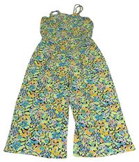 Barevný květinový kalhotový overal Primark