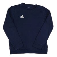 Tmavomodrá mikina s logem Adidas