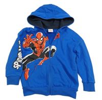Modrá propínací mikina se Spidermanem a kapucí Primark