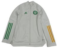 Bílá sportovní propínací fotbalová mikina Celtic Adidas