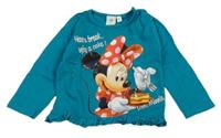 Modrozelené triko s Minnie Disney 