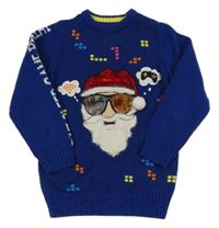 Modrý svetr se Santa Clausem F&F