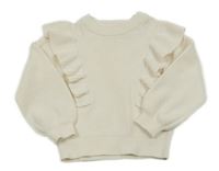 Smetanový svetr s volánkem C&A