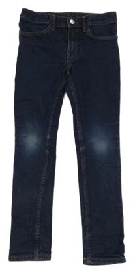 Tmavomodré skinny riflle H&M