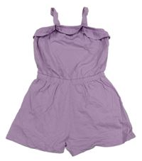Fialový bavlněný kraťasový overal George