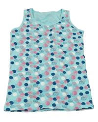 Modrý puntíkatý top 