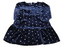 Tmavomodré sametové šaty s hvězdami Dunnes