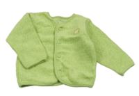 Svetlozelený podšitý svetrík s psíkom mothercare