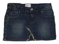 Tmavomodrá rifľová sukňa