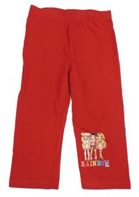 Červené capri legíny s Rainbow high