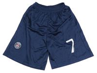 Tmavomodré športové funkčné kraťasy s číslom
