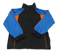 Čierno-modro-oranžová prepínaci športová mikina