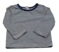 Modro-biele pruhované tričko