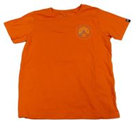 Oranžové tričko s potlačou Alpine Pro