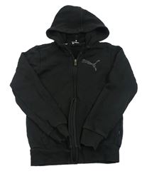 Černá propínací mikina s kapucí Puma
