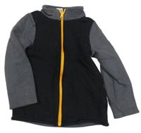 Černo-šedá thermo propínací mikina Decathlon