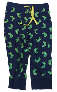 Tmavomodré pyžamové kalhoty s ovladači 