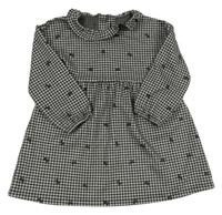 Čierno-biele kockované šaty s mašličkami Dunnes