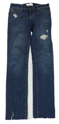 Tmavomodré rifle s prošoupáním Abercrombie&Fitch