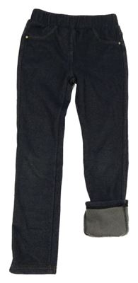 Tmavomodré zateplené tregíny riflového vzhledu Topolino