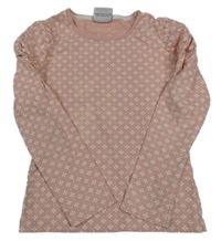 Svetloružové vzorované tričko Topolino