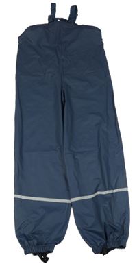 Tmavomodré voděodolné laclové kalhoty 