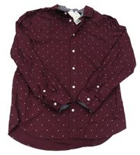 Nové - Vínová košile s hvězdami H&M