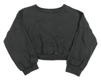 Tmavosivé crop tričko Next