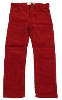 Červené manšestráky H&M