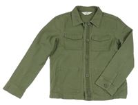 Khaki rifľová košeľová bunda H&M
