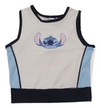 Béžovo-modrý crop top se Stitchem C&A