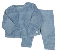 2set - Modrá zamatová prepínaci mikina + tepláky F&F