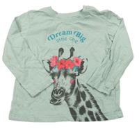 Svetlozelené tričko so žirafou Impidimpi