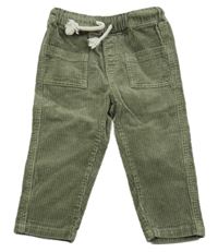 Khaki manšestrové kaloty Smile