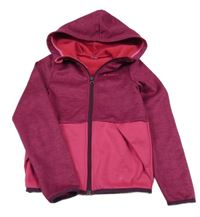 Tmavorůžovo-růžová softshellová bunda s kapucí Decathlon
