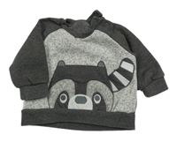 Šedo-tmavošedá melírovaná mikina s mývalem Nutmeg 