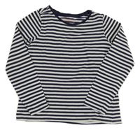 Tmavomodro-biele pruhované tričko Friboo