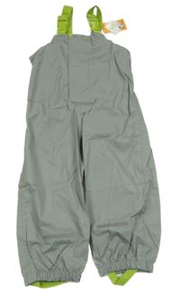 Nové - Šedé nepromokavé laclové kalhoty Impidimpi