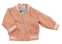 Světlerůžový šusťákový jarní bomber