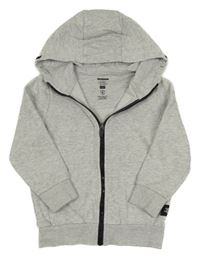 Sivá melírovaná prepínaci mikina s kapucňou F&F