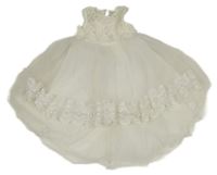 Biele tylové slávnostné šaty s madeirou Mark & Mia